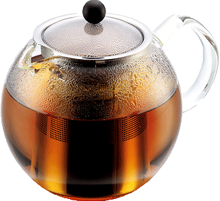 assam glass teapot